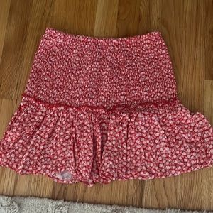 Red and white skirt, size small